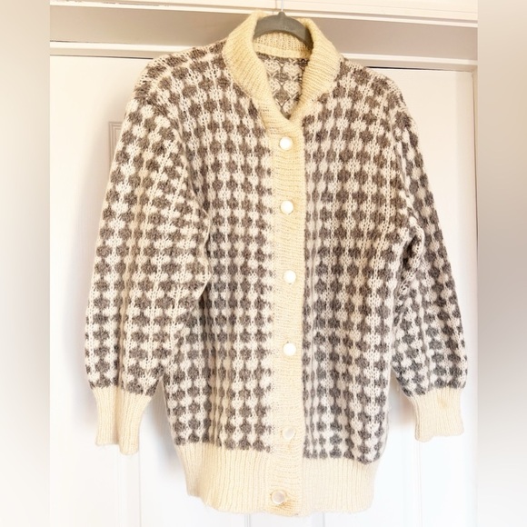 Sweaters - Cozy Cream and Brown Women's Cardigan Sweater